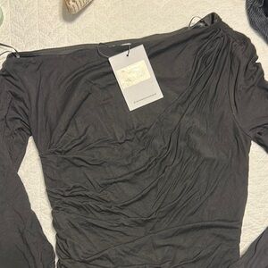 NWT Black Off-Shoulder Women's Dress. Long sleeves. Size 6.